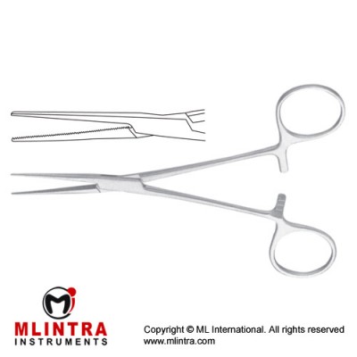 Coller Haemostatic Forceps Straight Stainless Steel, 18.5 cm - 7 1/4"